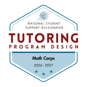 Tutoring Program Design badge for Math Corps 2024-2027 from the National Student Support Accelerator