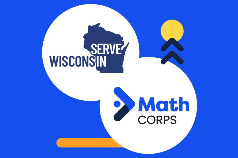 Serve Wisconsin logo with Math Corps logo in a graphic.