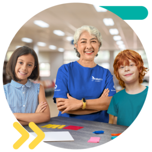 Math Corps tutor helping improve student achievement.