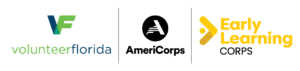 Volunteer Florida, AmeriCorps, and Early Learning Corps logo lockups.